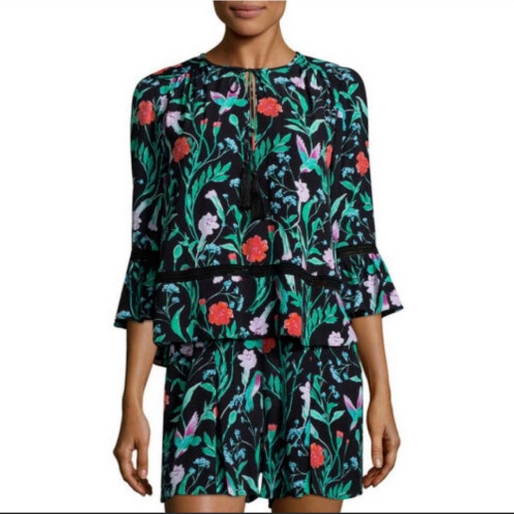 kate spade Black Floral Jumpsuit, Worn Once/Like New, Comfortable & Very Stylish